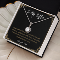 Bestie Necklace – Meaningful Best Friend Gift, Sentimental Birthday or Graduation Jewelry for Your Best Friend - "Some people go that extra mile"