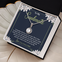 Personalized Soulmate Necklace Gift – Custom Romantic Jewelry for Girlfriend, Fiancee, Wife- Meaningful Anniversary Birthday Christmas Present – “I Remember the First Day We Met”