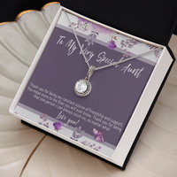 Aunt Necklace – Meaningful & Thoughtful Gift for a Special Aunt from Niece or Nephew, Sentimental Aunt Jewelry – “Thank you for being my constant source of friendhip”