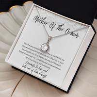 Mother of the Groom Necklace from Daughter in Law – Wedding Day Gift with Meaningful Message Card - "From the very moment I met him"