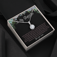 Stepsister Necklace – Meaningful Gift for Stepsister from Stepbrother or Stepsister - "Some people go that extra mile"