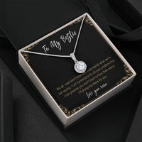 Bestie Necklace – Meaningful Best Friend Gift, Sentimental Birthday or Graduation Jewelry for Your Best Friend - "Some people go that extra mile"