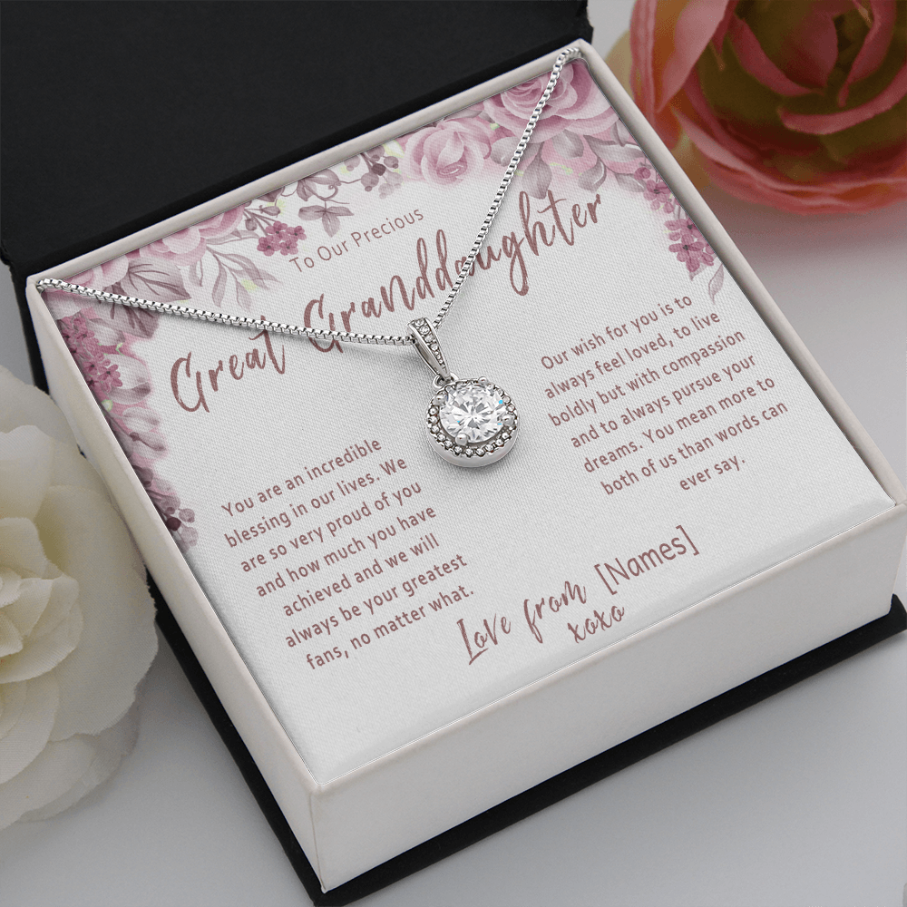 great granddaughter necklace gift idea from great grandparents