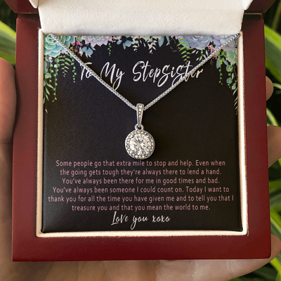 Stepsister Necklace – Meaningful Gift for Stepsister from Stepbrother or Stepsister - 