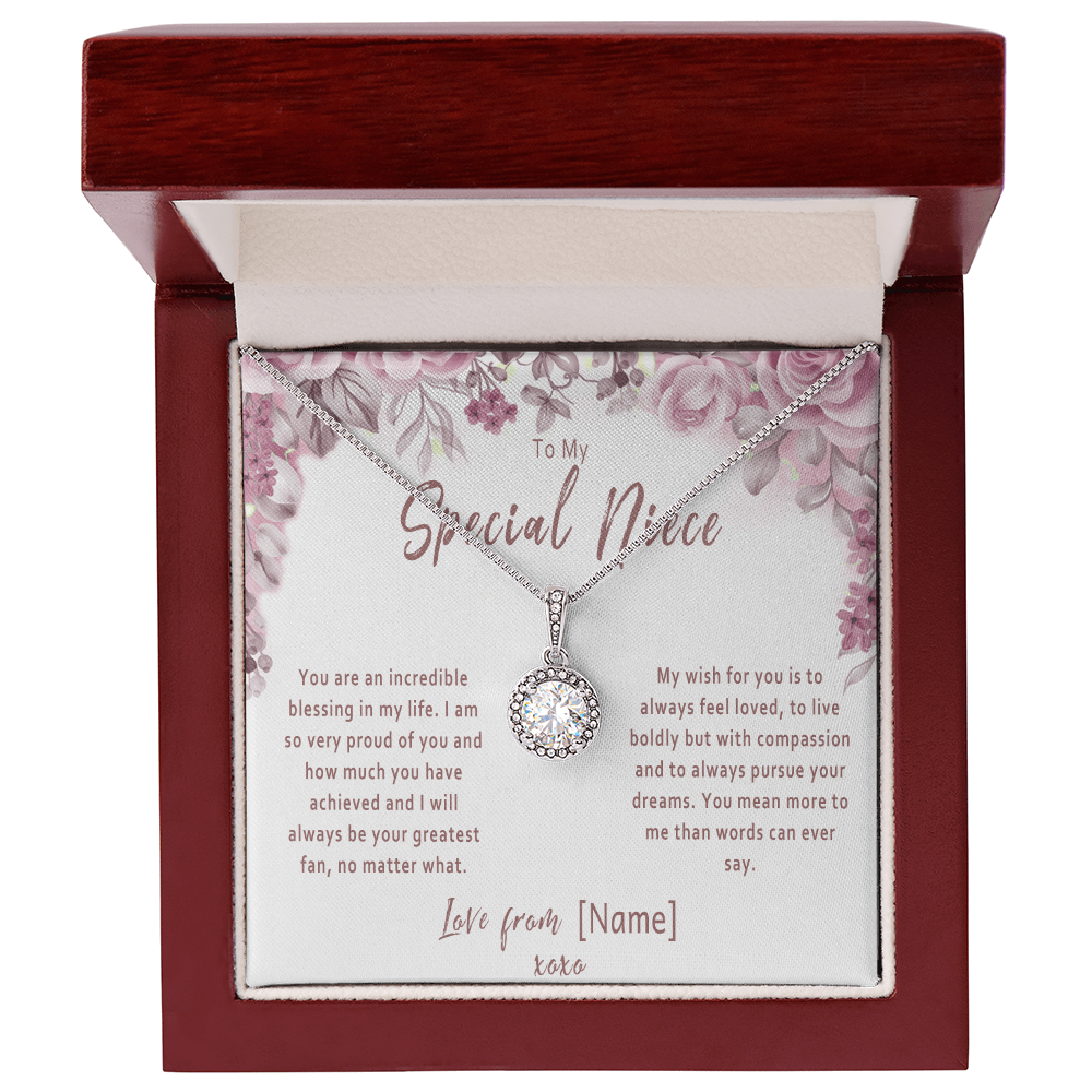 Personalized Niece Necklace Gift – Custom Meaningful Niece Jewelry from Aunt or Uncle, Sentimental Keepsake - "You are an incredible blessing in my life"