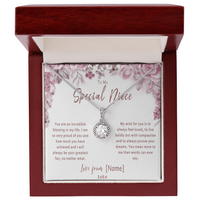 Personalized Niece Necklace Gift – Custom Meaningful Niece Jewelry from Aunt or Uncle, Sentimental Keepsake - "You are an incredible blessing in my life"
