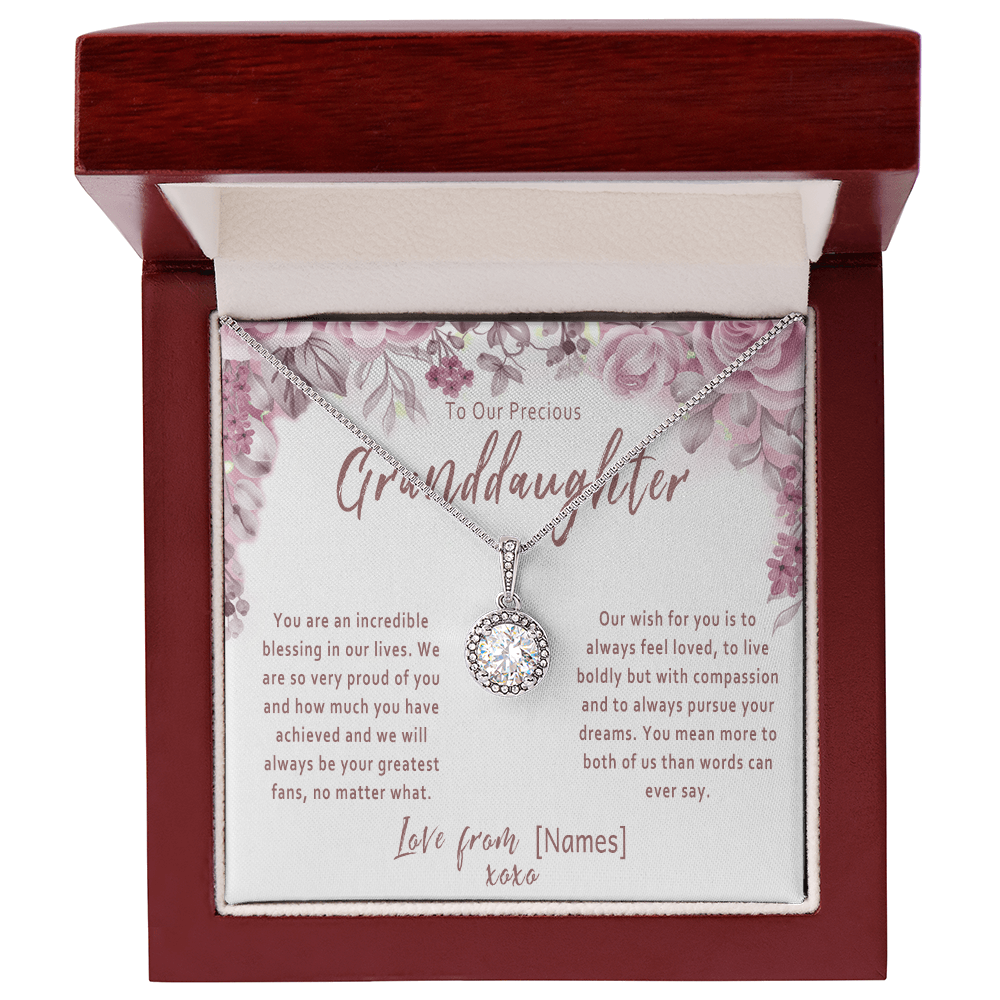 Personalized Granddaughter Necklace Gift from Grandparents – Meaningful Custom Granddaughter Jewelry Keepsake - "You are an incredible blessing in our lives"