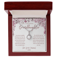 Personalized Granddaughter Necklace Gift from Grandparents – Meaningful Custom Granddaughter Jewelry Keepsake - "You are an incredible blessing in our lives"