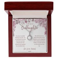 Personalized Goddaughter Necklace Gift from Godmother or Godfather – Custom Meaningful Goddughter Jewelry Keepsake Present - "You are an incredible blessing in my life"