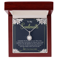 Personalized Soulmate Necklace Gift – Custom Romantic Jewelry for Girlfriend, Fiancee, Wife- Meaningful Anniversary Birthday Christmas Present – “I Remember the First Day We Met”