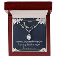 Personalized Fiancée Necklace Gift – Custom Romantic Jewelry for Future Wife, Meaningful Engagement Anniversary Birthday Present – “I Remember the First Day I Met You”