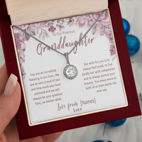 Personalized Granddaughter Necklace Gift from Grandparents – Meaningful Custom Granddaughter Jewelry Keepsake - "You are an incredible blessing in our lives"