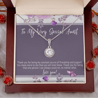 Aunt Necklace – Meaningful & Thoughtful Gift for a Special Aunt from Niece or Nephew, Sentimental Aunt Jewelry – “Thank you for being my constant source of friendhip”