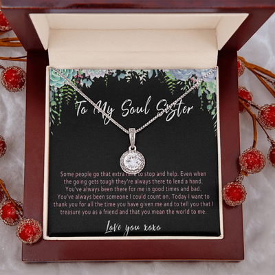 Soul Sister Necklace – Meaningful Gift for Soul Sister, Sentimental Friendship Jewelry for Your Forever Person - 