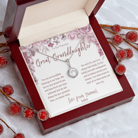 Personalized Great Granddaughter Necklace Gift from Great Grandparents – Custom Meaningful Jewelry Keepsake - "You are an incredible blessing in our lives"