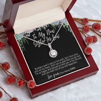 Personalized New Sister in Law Necklace Gift – Custom Sister In Law Jewelry, New Sister In Law Welcome Pendant Gift - "Brothers aren't easy to live with"