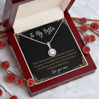Bestie Necklace – Meaningful Best Friend Gift, Sentimental Birthday or Graduation Jewelry for Your Best Friend - "Some people go that extra mile"