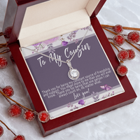 Cousin Necklace – Meaningful & Thoughtful Cousin Gift, Sentimental Cousin Pendant Jewelry - "Thank you for being my constant source of friendship"