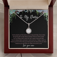 Nana Necklace – Meaningful Nana Gift from Grandkids, Sentimental Jewelry for Nana Birthday or Christmas - "Some people go that extra mile"
