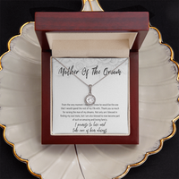 Mother of the Groom Necklace from Daughter in Law – Wedding Day Gift with Meaningful Message Card - "From the very moment I met him"