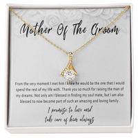 Mother of the Groom Necklace Gift – Wedding Day Present for Mother of the Groom, Jewelry Gift from Bride – “From the Very Moment I Met Him”