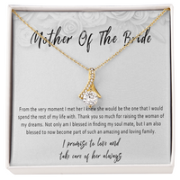 Mother of the Bride Necklace Gift – Wedding Day Present for Mother of the Bride, Jewelry Gift from Groom - "From the very moment I met her"