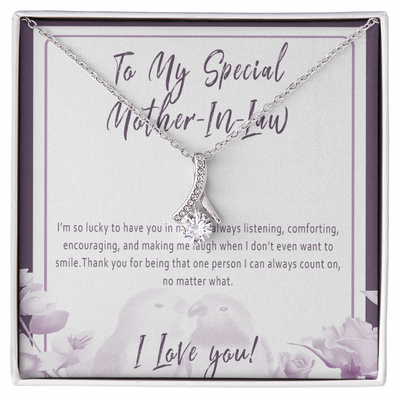 Mother in Law Necklace – Sentimental Gift from Son in Law or Daughter in Law, Thoughtful Jewelry with Message Card - 