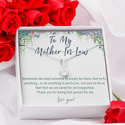 Mother-in-Law Necklace Gift – Thoughtful Thank You Jewelry Present with Meaningful Message Card - 