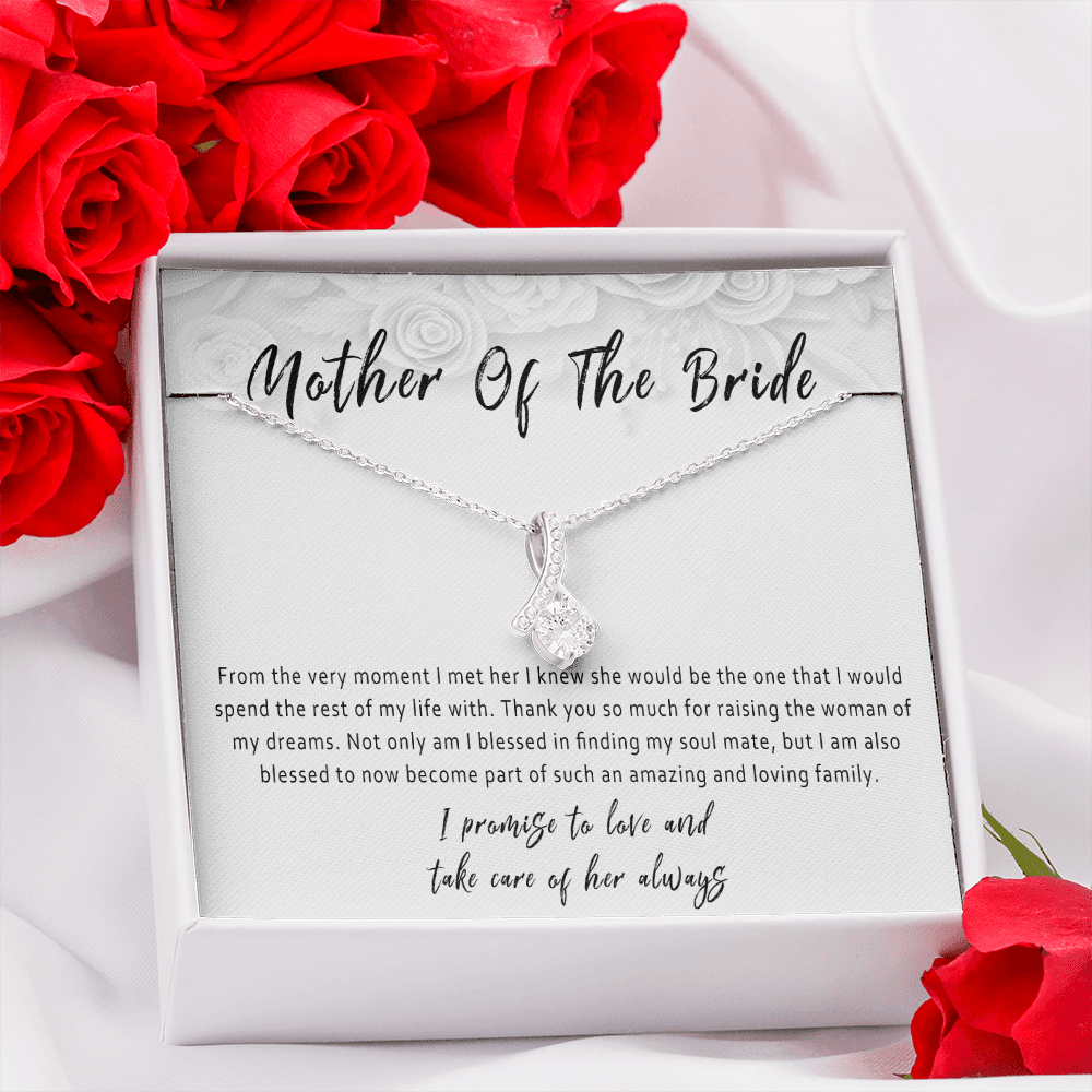 mother of the bride necklace gift from groom