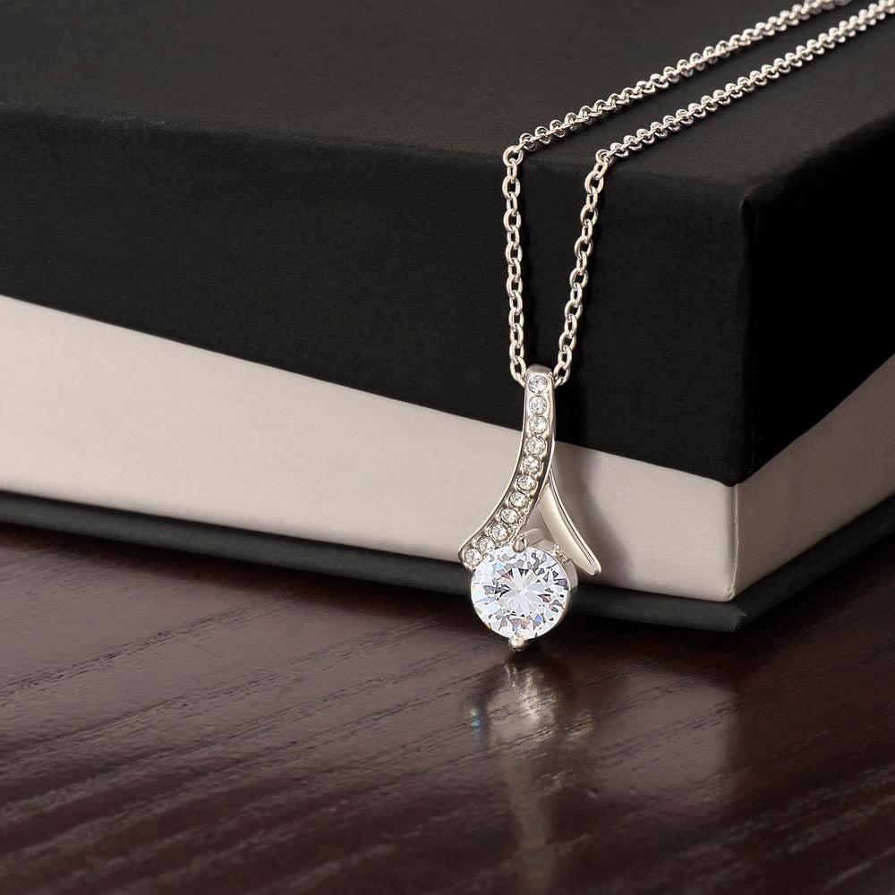 Big Sister Necklace from Little Sister, Meaningful Sister Pendant with Message Card, "Because of you I laugh a little harder..."