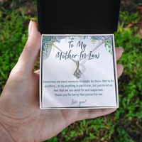 Mother-in-Law Necklace Gift – Thoughtful Thank You Jewelry Present with Meaningful Message Card - "Sometimes we need someone to simply be there"