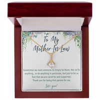 Mother-in-Law Necklace Gift – Thoughtful Thank You Jewelry Present with Meaningful Message Card - "Sometimes we need someone to simply be there"
