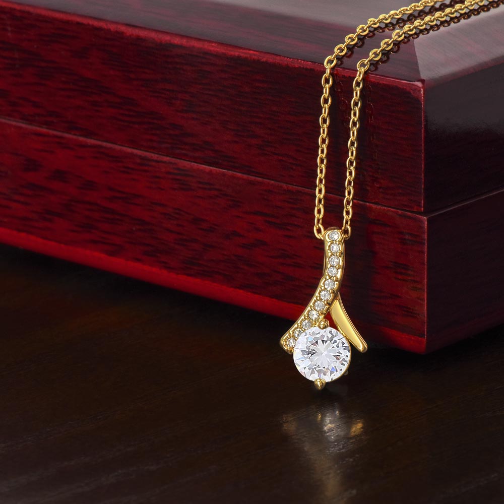 Personalized Fiancée Necklace – Custom Romantic Gift from Future Husband – “Holding you makes my day”