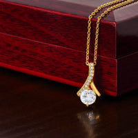 Personalized Fiancée Necklace – Custom Romantic Gift from Future Husband – “Holding you makes my day”