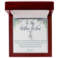 Mother-in-Law Necklace Gift – Thoughtful Thank You Jewelry Present with Meaningful Message Card - "Sometimes we need someone to simply be there"