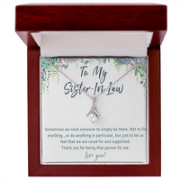 Sister-in-Law Necklace Gift – Thoughtful Thank You Jewelry with Heartfelt Message Card - "Sometimes we need someone to simply be there"