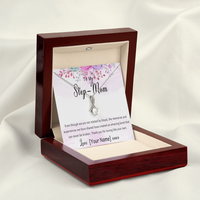 Personalized Step Mom Necklace – Custom StepMom Gift, Step Mom Jewelry for Birthday, Christmas or Mother's Day – “Even though we are not related by blood”