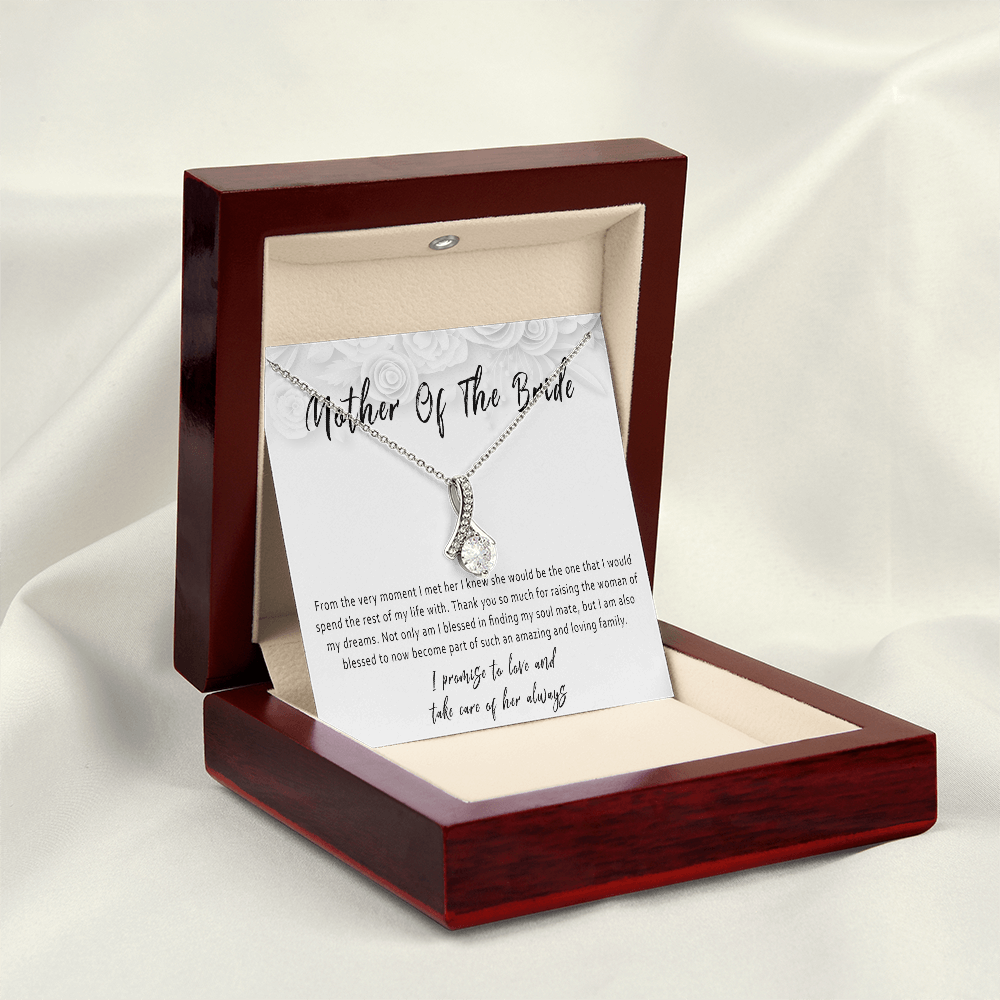 Mother of the Bride Necklace Gift – Wedding Day Present for Mother of the Bride, Jewelry Gift from Groom - "From the very moment I met her"