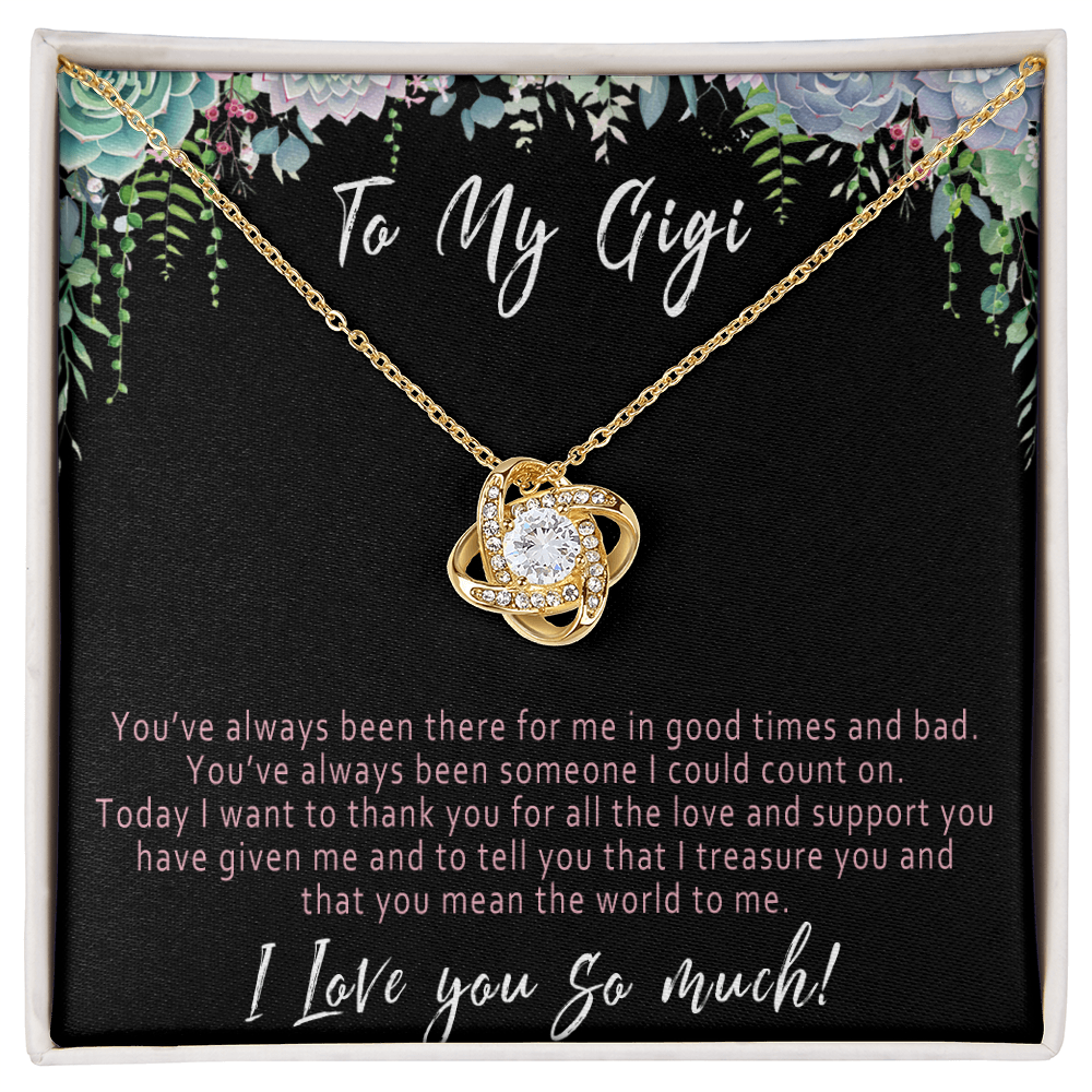 Gigi Necklace from Grandkids – Meaningful Gigi Birthday Gift, Sentimental Gift for Gigi Jewelry - "You've always been there for me in good times and bad"