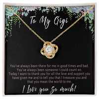 Gigi Necklace from Grandkids – Meaningful Gigi Birthday Gift, Sentimental Gift for Gigi Jewelry - "You've always been there for me in good times and bad"