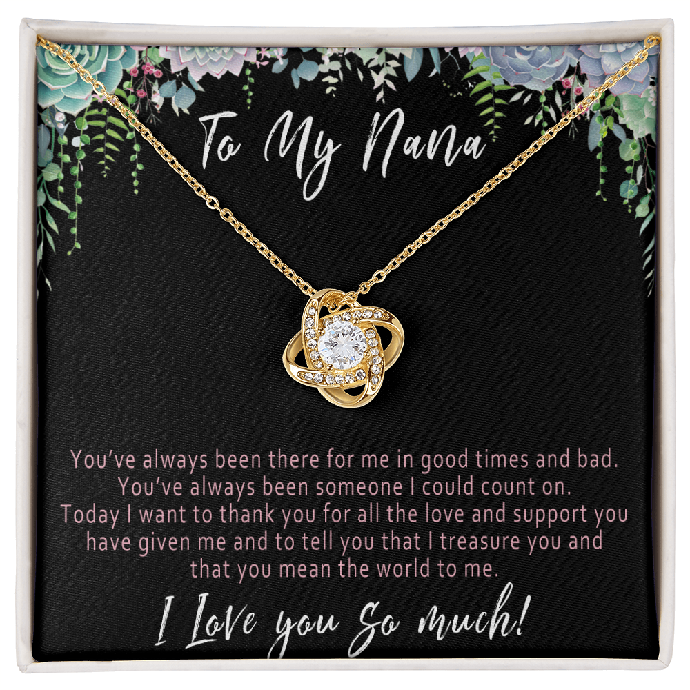 Nana Necklace from Grandkids – Nana Birthday Gift, Meaningful Nana Pendant Jewelry, Gift for Nana She'll Treasure - "You've always been there for me"