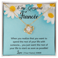 Personalized Fiancée Necklace Gift – Custom Romantic Engagement Jewelry for My Future Wife, Meaningful Anniversary Birthday Present – “When You Realize You Want to Spend the Rest of Your Life"