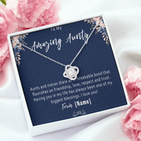 Personalized Aunty Necklace from Niece – Custom Gift for Aunty, Meaningful Birthday Gift - "Aunts and nieces have an unbreakable bond"