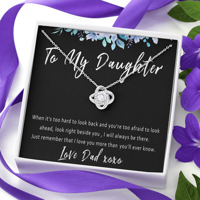 Daughter Necklace Gift from Dad – Everyday Encouragement & Support Necklace Present for Tough Times - 