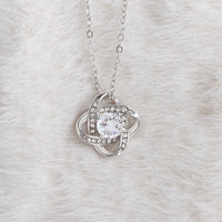 Personalized Fiancée Love Knot Necklace Present – Romantic Custom Gift for Future Wife  – “You Are My Best Friend”