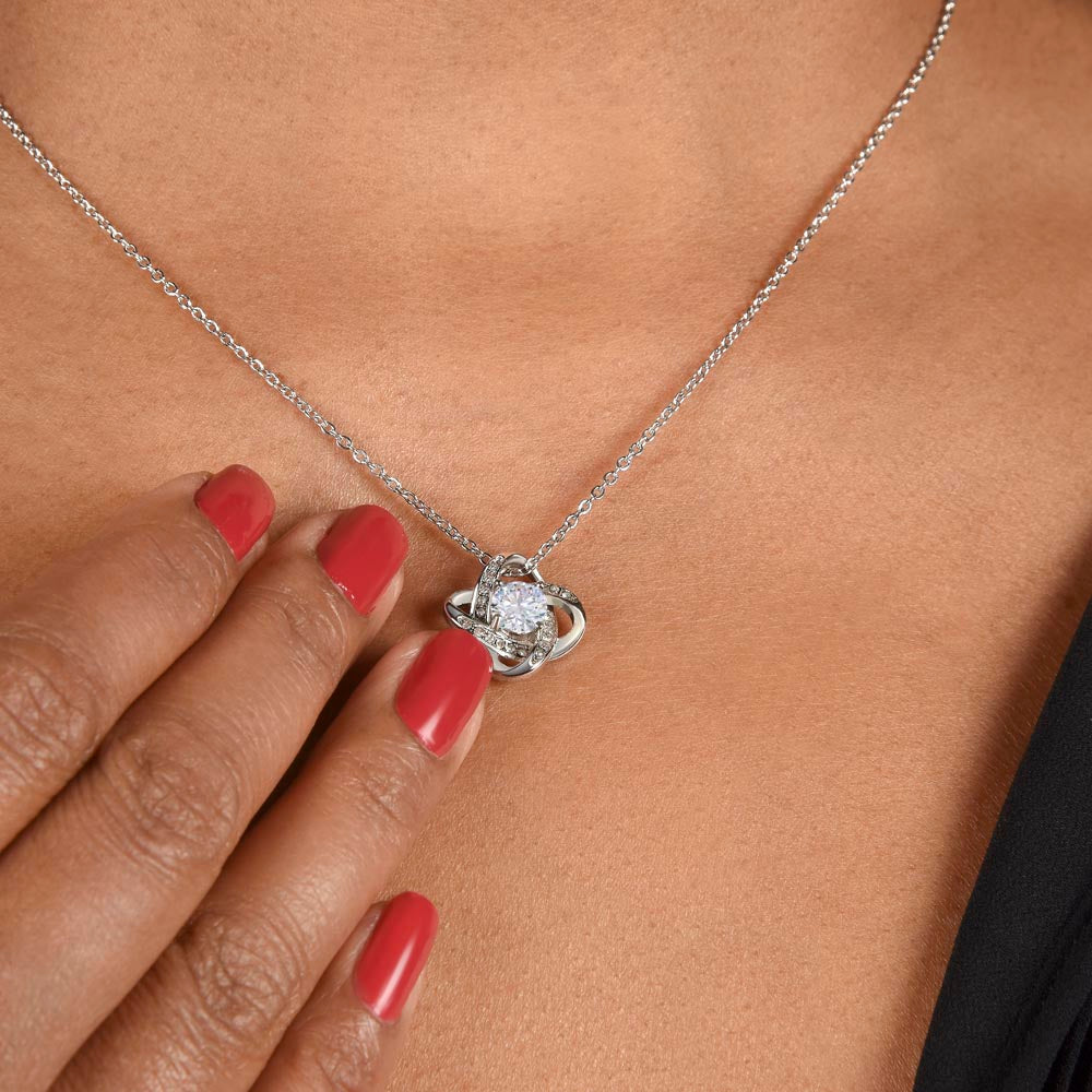 Bestie Necklace – Meaningful Best Friend Gift, Love Knot Jewelry for a Special Friend - "We all need one friend who understands"