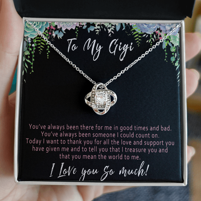 Gigi Necklace from Grandkids – Meaningful Gigi Birthday Gift, Sentimental Gift for Gigi Jewelry - "You've always been there for me in good times and bad"