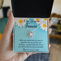 Personalized Fiancée Necklace Gift – Custom Romantic Engagement Jewelry for My Future Wife, Meaningful Anniversary Birthday Present – “When You Realize You Want to Spend the Rest of Your Life"
