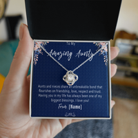 Personalized Aunty Necklace from Niece – Custom Gift for Aunty, Meaningful Birthday Gift - "Aunts and nieces have an unbreakable bond"