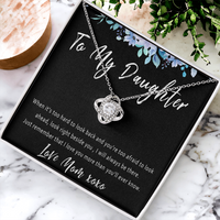 To My Daughter – Everyday Encouragement & Support Necklace from Mom for Tough Times - "When its too hard to look back"